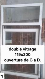 PVC-frame met dubbele beglazing 119 x 200 cm.. zal schoon zi, Ophalen of Verzenden, Zo goed als nieuw