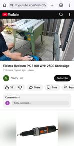 Zaagtafel elektra beckum, Ophalen