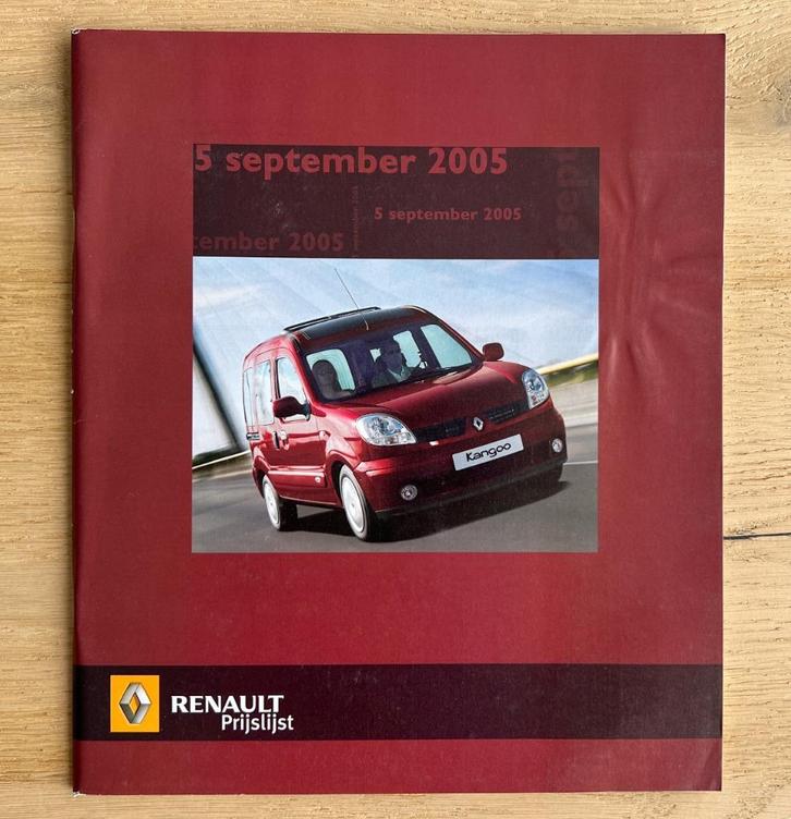 Renault prijslijst BE-NL september 2005 brochure, Boeken, Auto's | Folders en Tijdschriften, Gelezen, Renault, Ophalen of Verzenden