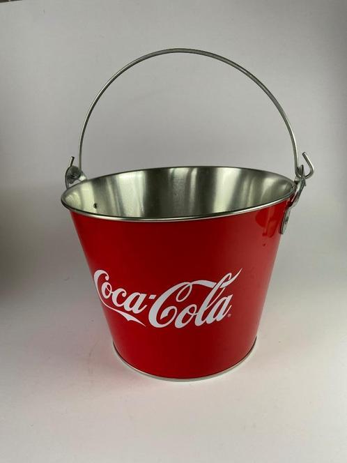 Coca-Cola ijs emmer met handgreep, Huis en Inrichting, Emmers, Gebruikt, IJzer, Met handgreep, Ophalen of Verzenden