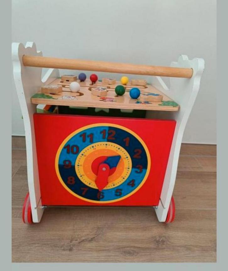 Houten loopwagen - super leuk!!, Kinderen en Baby's, Speelgoed | Houten speelgoed, Zo goed als nieuw, Ophalen