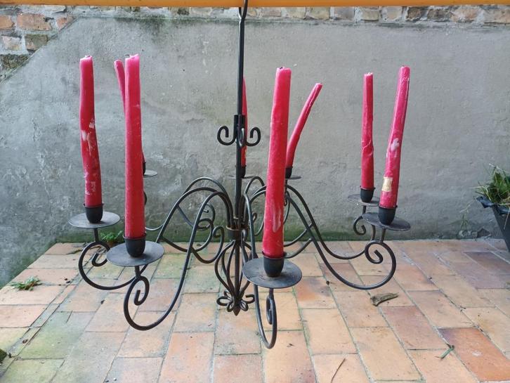 smeedijzeren kandelaar, Antiek en Kunst, Antiek | Kandelaars, Overige materialen, Ophalen