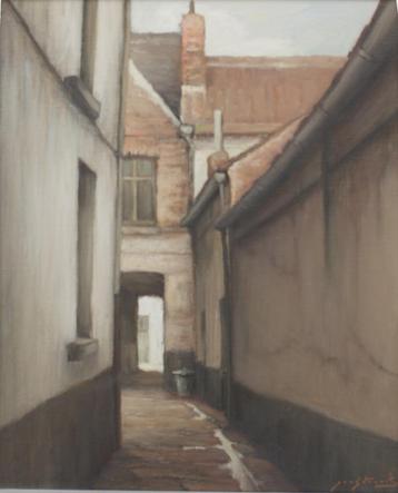 Maurice Sterck (1910-1994): Steegje (O/D, 50 x 60 cm) beschikbaar voor biedingen
