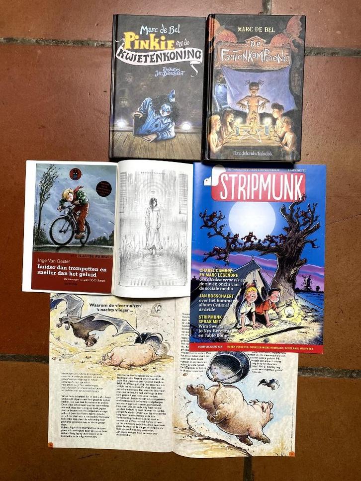 Pakketje Jan Bosschaert, strips, illustraties, Boeken, Stripverhalen, Gelezen, Meerdere stripboeken, Ophalen of Verzenden
