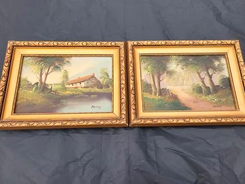 2 peintures sur toile - Piet Peters (1889-1950), Antiquités & Art, Art | Peinture | Classique, Enlèvement ou Envoi