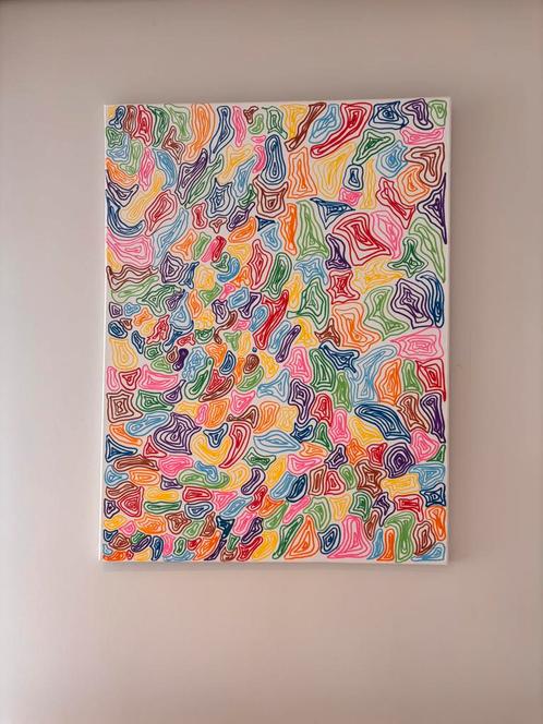Abstract schilderij 50x70, Antiek en Kunst, Kunst | Schilderijen | Abstract, Ophalen