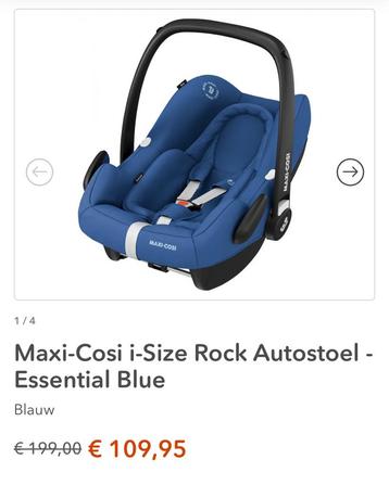 Maxi-cosi Blauw met verkleinkussen. zo goed als nieuw beschikbaar voor biedingen