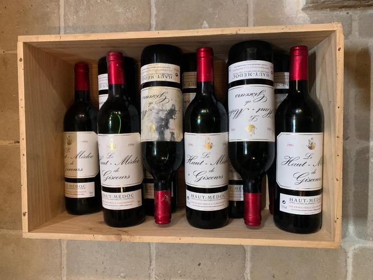 Le Haut-Medoc de Giscours 1995 11 flessen 75cl, Verzamelen, Wijnen, Zo goed als nieuw, Rode wijn, Frankrijk, Vol, Ophalen of Verzenden
