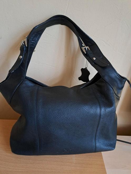 Lederen handtas- „Tierra de Fuego”., Handtassen en Accessoires, Tassen | Damestassen, Gebruikt, Handtas, Zwart, Ophalen of Verzenden