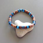Indiaanse armband voor man of vrouw blauwe agaat, serpentijn, Handtassen en Accessoires, Armbanden, Met edelsteen, Blauw, Nieuw