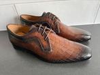 Handpainted herenschoenen maat 44 nieuw in doos, Bruin, Nieuw, Ophalen of Verzenden, Veterschoenen