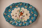 Grote antieke decoratieve schaal — Emaille uit La Louvière, Antiek en Kunst, Ophalen of Verzenden