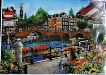 PUZZEL KING- AMSTERDAM- 1000 STUKJES (VOLLEDIG), ZONDER DOOS