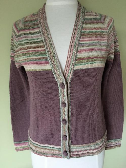 Gebreide cardigan in twee kleuren, maat M, Kleding | Dames, Truien en Vesten, Nieuw, Maat 38/40 (M), Overige kleuren, Ophalen of Verzenden