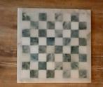 SCHAAKSPEL MET DAMBORD EN MARMER, Hobby en Vrije tijd, Gezelschapsspellen | Bordspellen, Ophalen of Verzenden