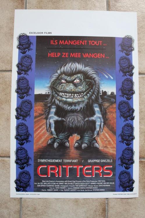 filmaffiche Critters 1 1986 filmposter, Collections, Posters & Affiches, Comme neuf, Cinéma et TV, A1 jusqu'à A3, Rectangulaire vertical