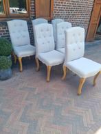 6 Landelijke stoelen gacapitoneerd