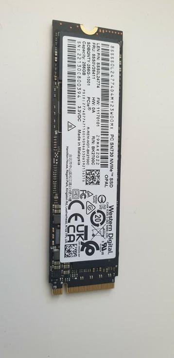 SSD Western Digital 256 Go
 beschikbaar voor biedingen
