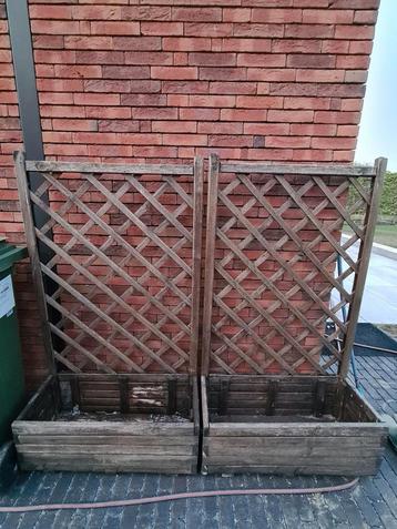 Plantenbak hout 2 stuks beschikbaar voor biedingen