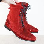 Rode Suede Floris Van Bommel Laarzen s28 (Maat 38) € 95,-, Verzenden, Floris van Bommel, Lage of Enkellaarzen, Nieuw