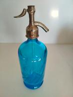 Ancien siphon CIRIER-PAVARD en verre bleu/étain, Antiquités & Art, Enlèvement