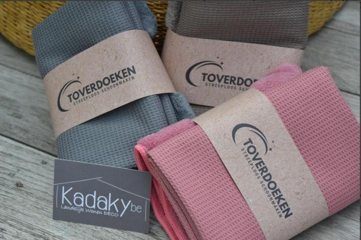Toverdoeken set/2 -Ramen Streeploos schoonmaken, Huis en Inrichting, Schoonmaakartikelen, Raamwisser of Trekker, Ophalen of Verzenden