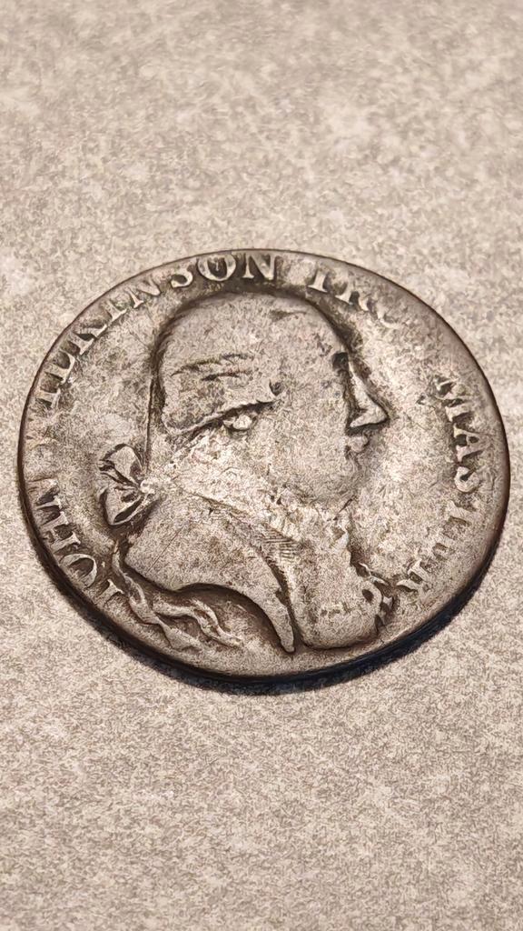 RARE.Warwickshire, North Wales 1/2 penny 1787-1795 Wilkinson, Postzegels en Munten, Munten | Europa | Niet-Euromunten, Losse munt