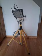 Projector, bouwlamp op telescopisch statief, Ophalen, Gebruikt, Lamp, Met statief