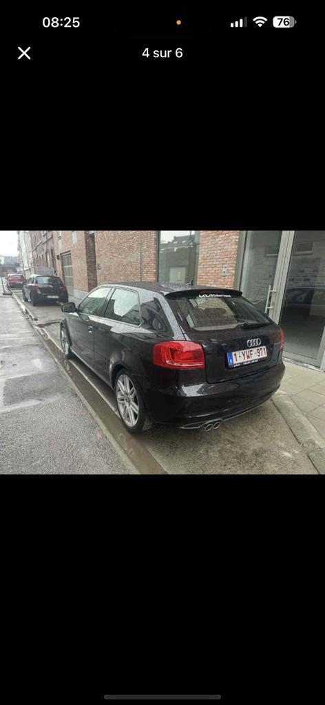 Audi a3 2L tdi 170ch s-line, Auto's, Audi, Particulier, A3, Diesel, Euro 5, Berline, 3 deurs, Handgeschakeld, Zwart, Zwart, Leder