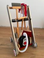 Houten poetskarretje, Kinderen en Baby's, Speelgoed | Buiten | Sleeën, Ophalen, Gebruikt