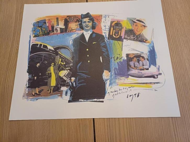 Originele Sabena druk op dik papier (2/3), Antiek en Kunst, Kunst | Overige Kunst, Ophalen