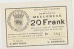 Commune de Meulebeke 20 FRANC 1940, Enlèvement ou Envoi, Billets en vrac