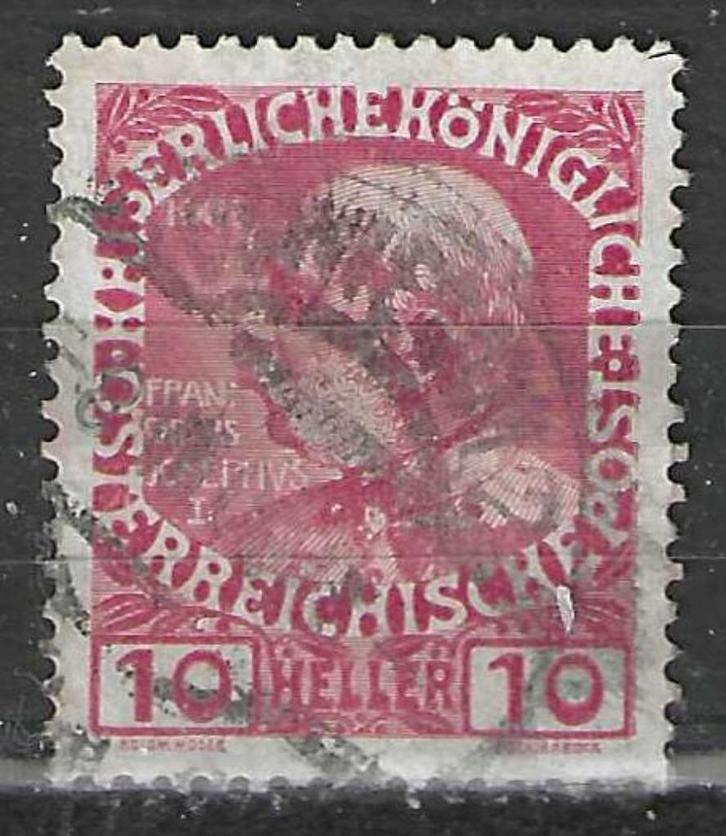 Oostenrijk 1908/1913 - Yvert 106 - 60 jaar Frans-Jozef  (ST), Postzegels en Munten, Postzegels | Europa | Oostenrijk, Gestempeld