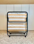 Ongebruikt mobiel vouwbed met matras en houten lattenbodem, Huis en Inrichting, Ophalen, Verstelbaar, 90 cm, Eenpersoons