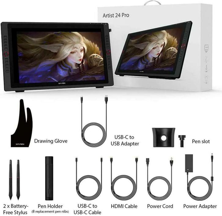 XP-PEN Tablette Artist 24 Pro, Informatique & Logiciels, Tablettes graphiques, Neuf, Filaire, Enlèvement ou Envoi