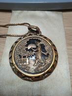 Oude medaille koper en ??., Handtassen en Accessoires, Antieke sieraden, Ophalen, Koper
