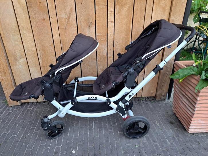 Dubbele kinderwagen, Kinderen en Baby's, Kinderwagens en Combinaties, Gebruikt, Kinderwagen, Overige merken, Duowagen, Ophalen