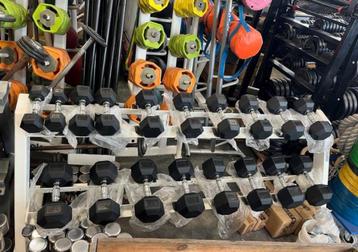 Nieuwe Hexa Dumbells Sidea (Technogym) 4-20kg Incl Rek!