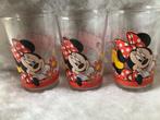 Disney. 3 oude drinkglazen. Style icon Minnie. 11 cm, Verzamelen, Ophalen of Verzenden