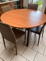 Table mdf avec allonge plus 6 chaises, Maison & Meubles, Comme neuf