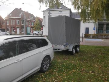 DUBBELAS met HUIF 2meter - 250x125cm - perfecte staat. beschikbaar voor biedingen