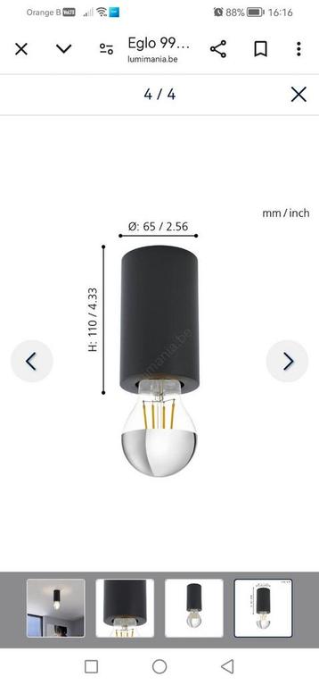 Verlichting saluzzo eglo zonder lamp beschikbaar voor biedingen