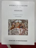 Partituur Bernasconi "Miserere", Ophalen of Verzenden, Zo goed als nieuw, Algemeen, Andrea Bernasconi