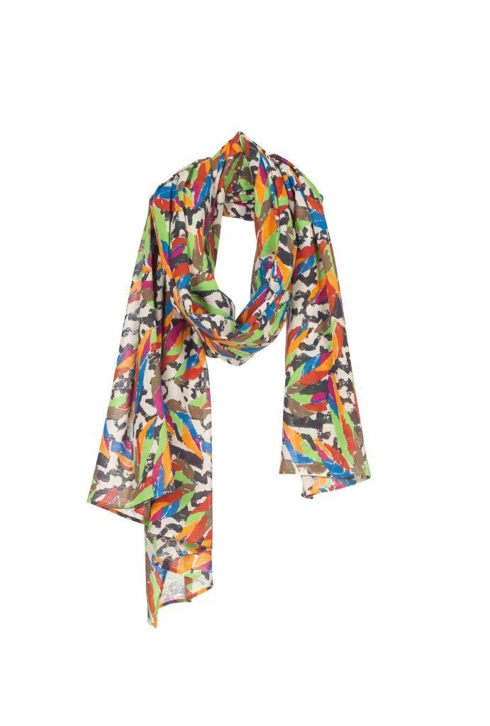 American vintage - Sjaal - Bont gekleurd, Kleding | Dames, Mutsen, Sjaals en Handschoenen, Zo goed als nieuw, Sjaal, Ophalen of Verzenden