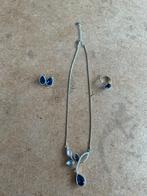 Ensemble collier, bague et boucle d'oreille mauve, Bijoux, Sacs & Beauté, Colliers, Enlèvement, Comme neuf, Violet, Autres matériaux