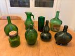Leuk setje vintage groen glas decoratie, Antiek en Kunst, Antiek | Glaswerk en Kristal, Ophalen