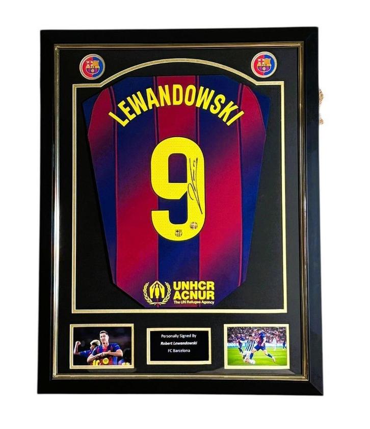 Robert Lewandowski Barcelona 2025/26 Gesigneerd en Ingelijst, Verzamelen, Sportartikelen en Voetbal, Nieuw, Shirt, Ophalen of Verzenden
