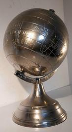 Vintage wereldbol Nikkel, Ophalen of Verzenden