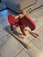 Schommelpaardje, rood rendier, Ophalen