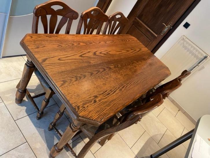 Complete eiken eetplaats, tafel, Huis en Inrichting, Complete eetkamers, Ophalen